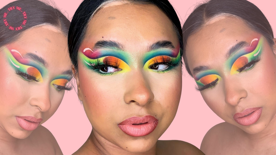 A beautiful image showing throwing emphasis on the eyes with colourful highlights